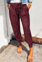 Load image into Gallery viewer, Double Take Leopard Print Joggers with Pockets