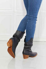 Load image into Gallery viewer, Better in Texas Scrunch Cowboy Boots in Navy
