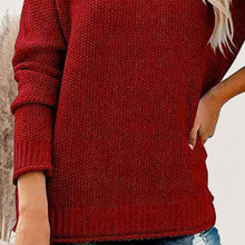 Load image into Gallery viewer, Mock Neck Dropped Shoulder Long Sleeve Sweater