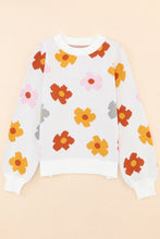 Load image into Gallery viewer, Floral Round Neck Sweater