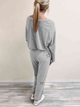 Load image into Gallery viewer, Star Print Long Sleeve Top and Pants Lounge Set