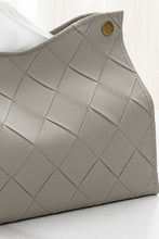 Load image into Gallery viewer, Woven Vegan Leather Tissue Box Cover