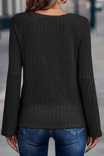 Load image into Gallery viewer, Ribbed Round Neck Knit Long Sleeve Top