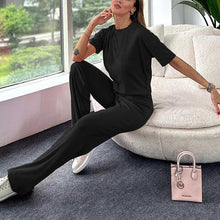 Load image into Gallery viewer, Short Sleeve T-Shirt and Drawstring Pants Set