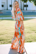 Load image into Gallery viewer, Tie-Dye Collared Wide Leg Jumpsuit