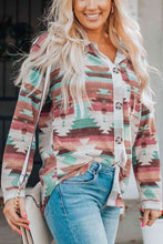 Load image into Gallery viewer, Printed Button Up Long Sleeve Shirt