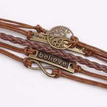 Load image into Gallery viewer, Alloy PU Leather Rope Bracelet
