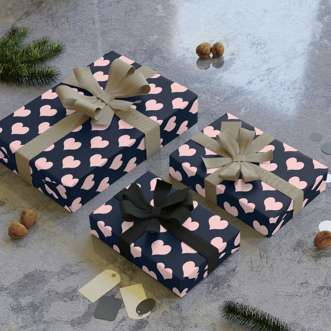 Navy & Bubblegum Pink Gift Wrap