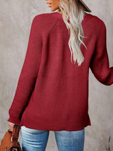 Load image into Gallery viewer, Half Button Long Sleeve Knit Top