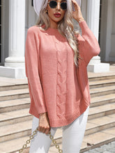 Load image into Gallery viewer, Cable-Knit Mock Neck Sweater