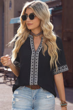 Load image into Gallery viewer, Embroidered V-Neck Top
