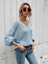 Load image into Gallery viewer, V-Neck Dropped Shoulder Sweater