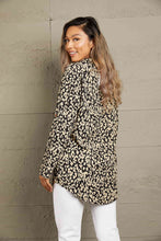 Load image into Gallery viewer, Double Take Leopard Roll-Tap Sleeve Shirt