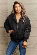 Load image into Gallery viewer, Baseball Collar Zip-Up Jacket