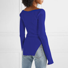 Load image into Gallery viewer, Sweetheart Neck Long Sleeve Knit Top