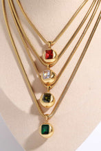 Load image into Gallery viewer, Zircon 18K Gold-Plated Geometrical Shape Pendant Necklace