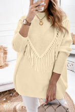 Load image into Gallery viewer, Fringe Detail Mock Neck Sweater