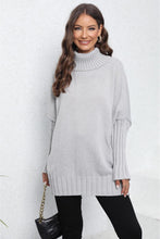 Load image into Gallery viewer, Turtle Neck Long Sleeve Ribbed Sweater