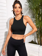 Load image into Gallery viewer, Cropped Round Neck Sports Tank Top