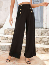Load image into Gallery viewer, Buttoned High Waist Relax Fit Long Pants