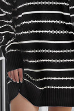 Load image into Gallery viewer, Striped V-Neck Sweater Dress