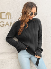 Load image into Gallery viewer, Decorative Button Slit Sweater