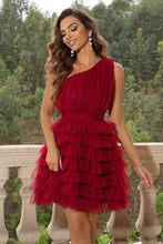 Load image into Gallery viewer, One-Shoulder Sleeveless Dress