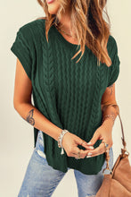 Load image into Gallery viewer, Cable-Knit Side Slit Sweater Vest