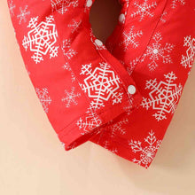 Load image into Gallery viewer, Snowflake Bow Detail Jumpsuit