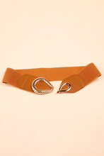 Load image into Gallery viewer, Ribbed Alloy Buckle Elastic Belt