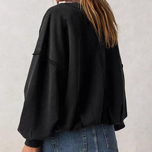 Load image into Gallery viewer, Exposed Seam Dropped Shoulder Sweatshirt