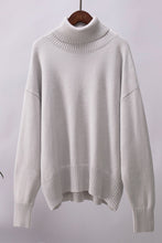 Load image into Gallery viewer, Turtle Neck Dropped Shoulder Sweater
