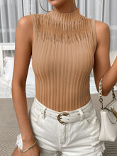 Load image into Gallery viewer, Mock Neck Ribbed Knit Tank