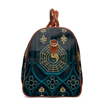 Load image into Gallery viewer, Blue and Gold Design Waterproof Travel Bag