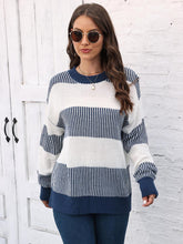 Load image into Gallery viewer, Full Size Round Neck Drop Shoulder Sweater