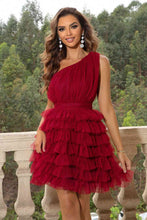 Load image into Gallery viewer, One-Shoulder Sleeveless Dress