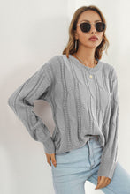 Load image into Gallery viewer, Round Neck Long Sleeve Sweater