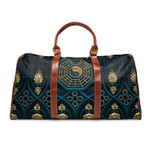 Load image into Gallery viewer, Blue and Gold Design Waterproof Travel Bag