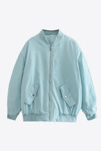 Load image into Gallery viewer, Baseball Collar Zip-Up Jacket