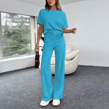 Load image into Gallery viewer, Short Sleeve T-Shirt and Drawstring Pants Set