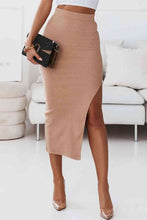 Load image into Gallery viewer, High Waist Slit Midi Skirt