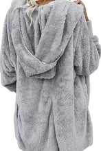 Load image into Gallery viewer, Teddy Hooded Jacket with Pockets