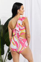 Load image into Gallery viewer, Cutout Ruffle Swimsuit in Pink