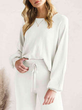 Load image into Gallery viewer, Long Sleeve Lounge Top and Drawstring Pants Set