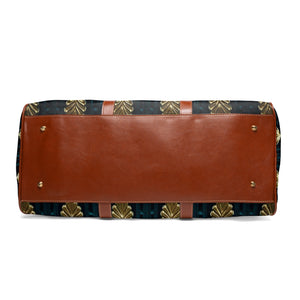 Blue and Gold Design Waterproof Travel Bag