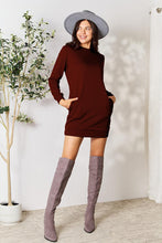 Load image into Gallery viewer, Double Take Round Neck Long Sleeve Mini Dress with Pockets