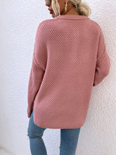 Load image into Gallery viewer, Quarter-Button Slit Sweater