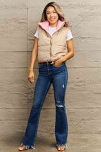 Load image into Gallery viewer, Zip-Up Drawstring Puffer Vest