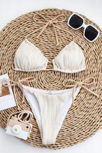 Load image into Gallery viewer, Textured Halter Neck Tied Bikini Set