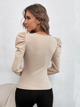 Load image into Gallery viewer, Square Neck Puff  Long Sleeve Top